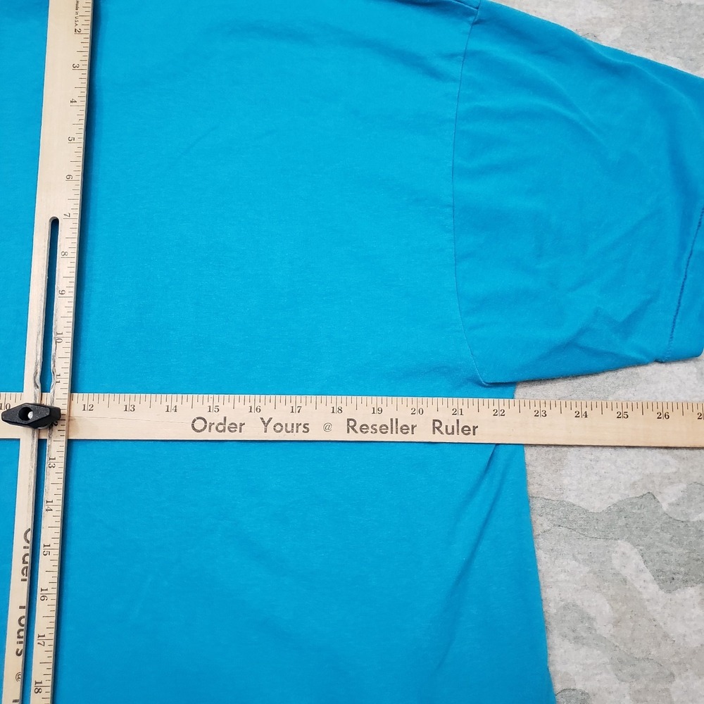 VTG Cactus Petes Hanes Shirt Mens XL Blue Single Stitch Heavyweight Casino - Picture 9 of 10